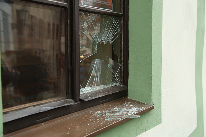 A2B Glass are able to board up broken windows while they are being repaired in Ashbourne.